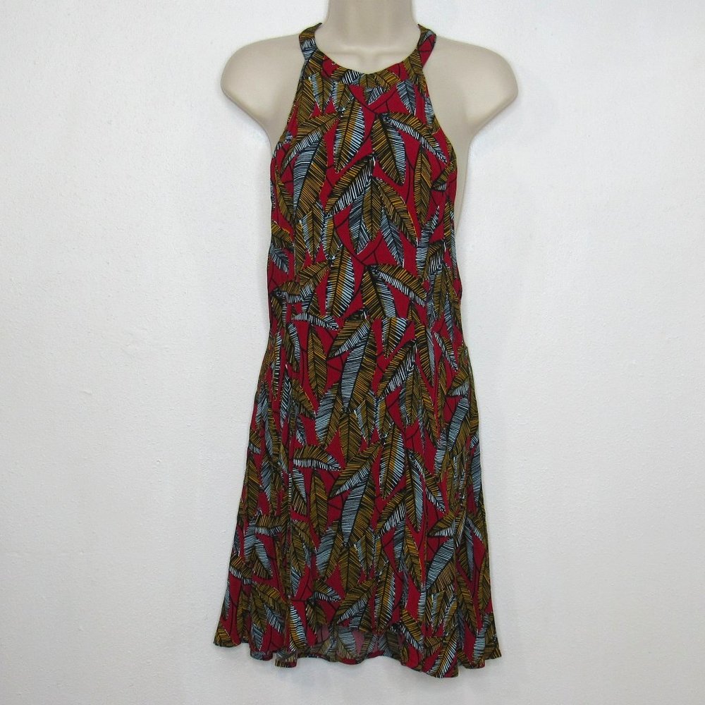 Forever 21 Women Backless Halter High Neckline Mini Dress Size M Multicolor